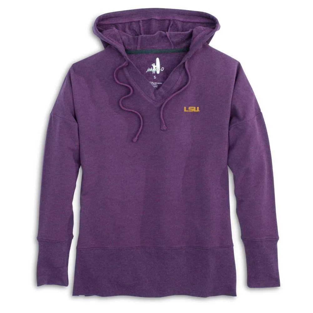 Lsu | Johnnie- O Women's Carrie V- Neck Hoodie Alumni Hall