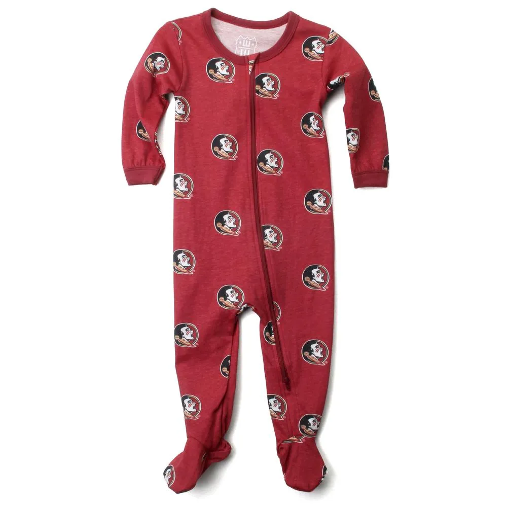 Fsu | Florida State Infant Zip Pajamas Alumni Hall