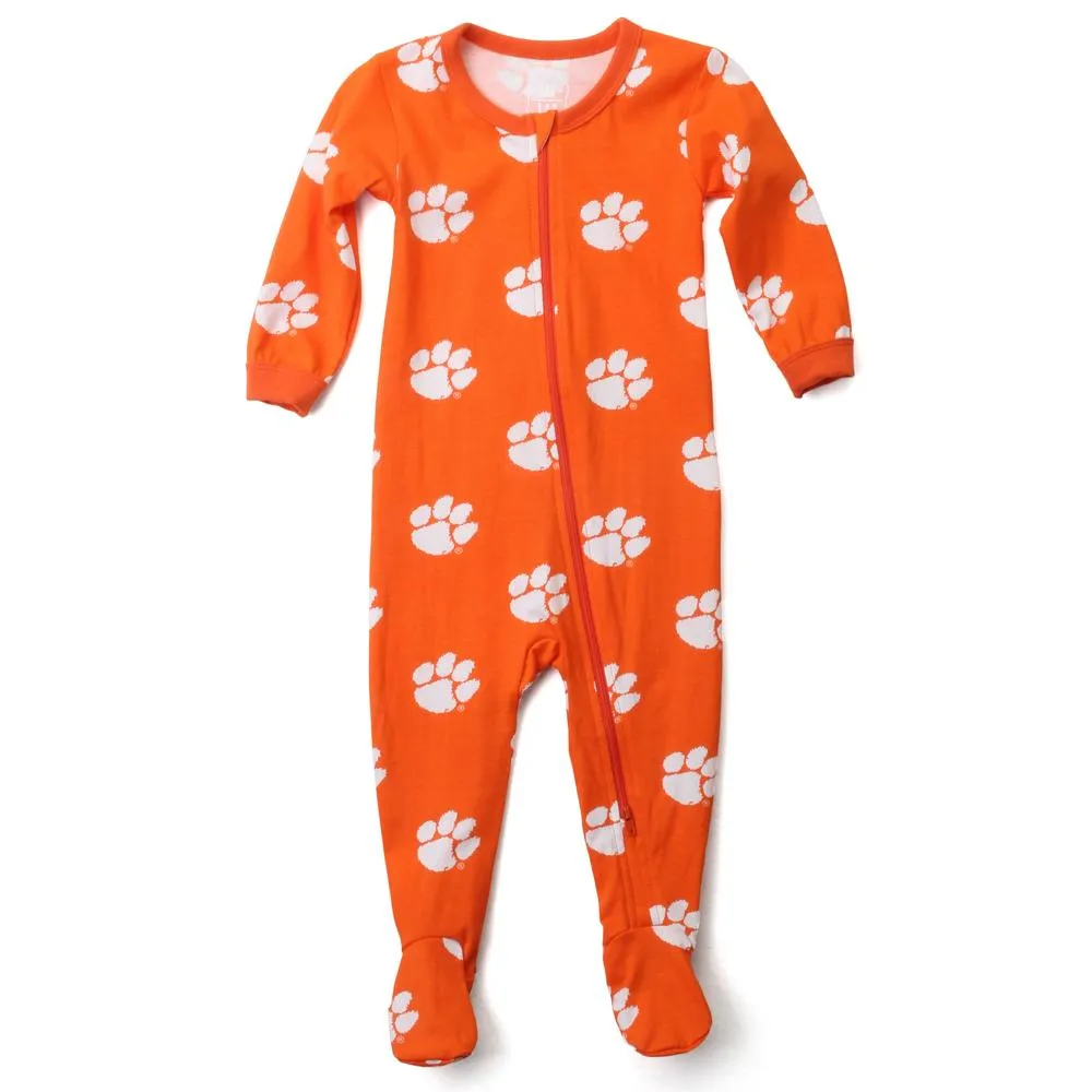 Clemson | Infant Zip Pajamas Alumni Hall