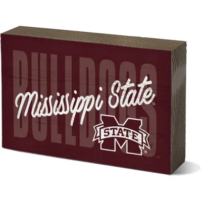  Bulldogs | Msu 3.5  X 5  Block Weathered Mechanic | Alumni Hall