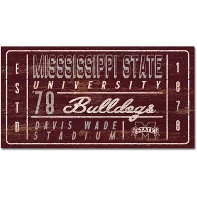  Bulldogs | Msu 11  X 20  Ticket Wood Plank Sign | Alumni Hall