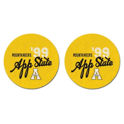  App | App State ' 99 2- Pack Car Coasters | Alumni Hall