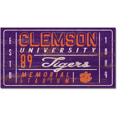  Clemson | Clemson 11  X 20  Ticket Wood Plank Sign | Alumni Hall