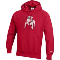 Dawgs | Georgia Champion Vintage Bulldog With Flag Reverse Weave Hoodie Alumni Hall