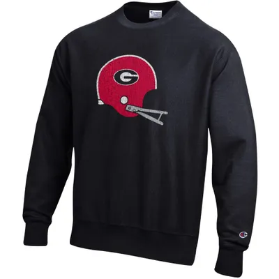 Dawgs | Georgia Champion Vintage Helmet Reverse Weave Crew Sweatshirt Alumni Hall