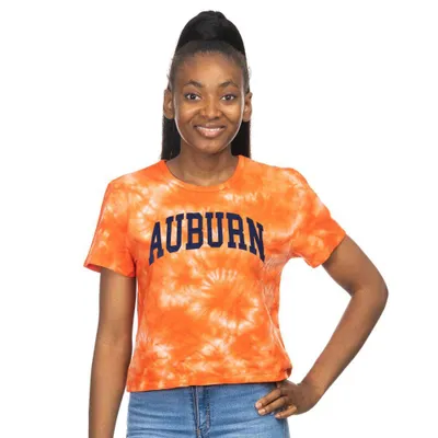 Aub | Auburn Zoozatz Women's Cloud Wash Crop Arch Tee Alumni Hall