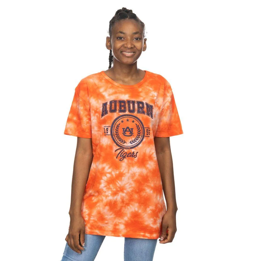 Aub | Auburn Women's Cloud Wash Arch Laurels Oversized Tee Alumni Hall