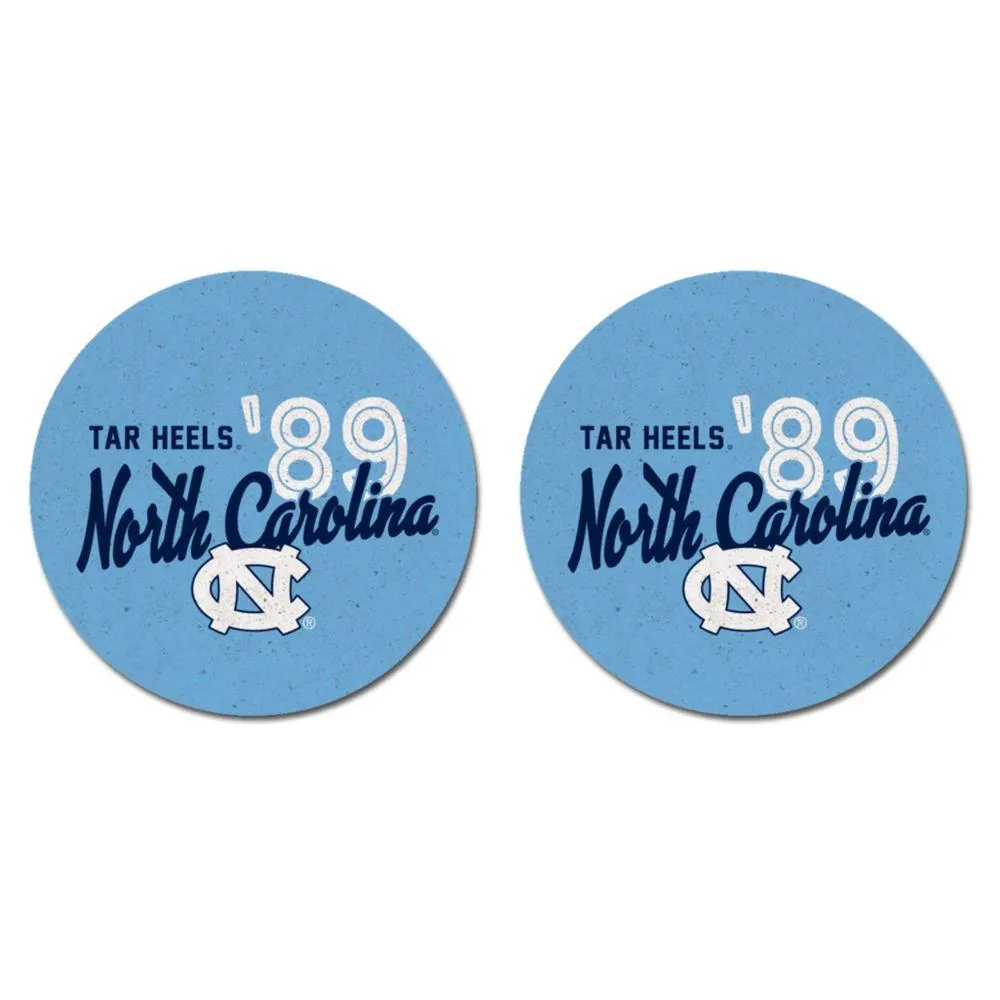  Unc | Unc ' 89 2- Pack Car Coasters | Alumni Hall