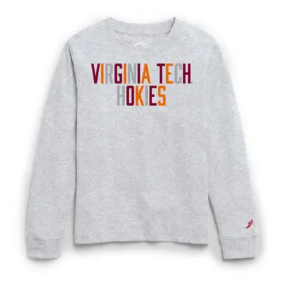 Hokies | Virginia Tech League Youth Multicolor Tumble Long Sleeve Tee Alumni Hall