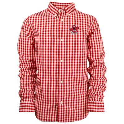 Wku | Toddler Lucas Gingham Button Down Alumni Hall