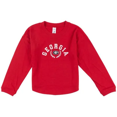 Georgia Zoozatz YOUTH Drop Shoulder Long Sleeve Tee