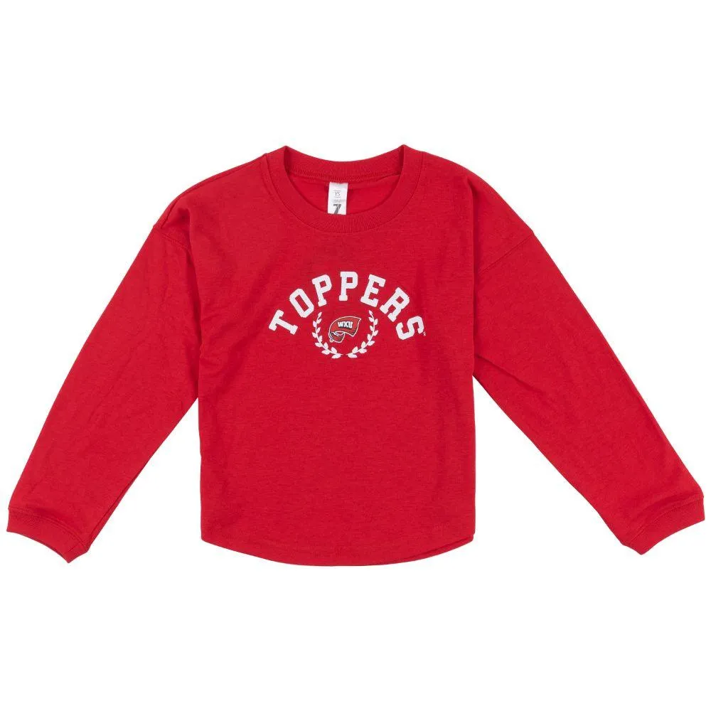 Wku | Western Kentucky Zoozatz Youth Drop Shoulder Long Sleeve Tee Alumni Hall