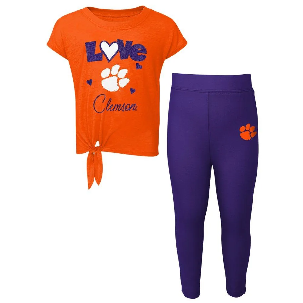 Clemson | Infant Forever Love Tee And Legging Set Alumni Hall