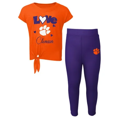 Clemson | Infant Forever Love Tee And Legging Set Alumni Hall