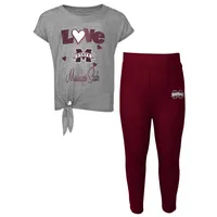 Bulldogs | Mississippi State Toddler Forever Love Tee And Legging Set Alumni Hall