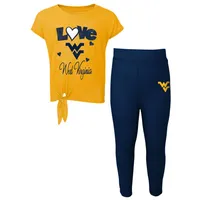 Wvu | West Virginia Toddler Forever Love Tee And Legging Set Alumni Hall