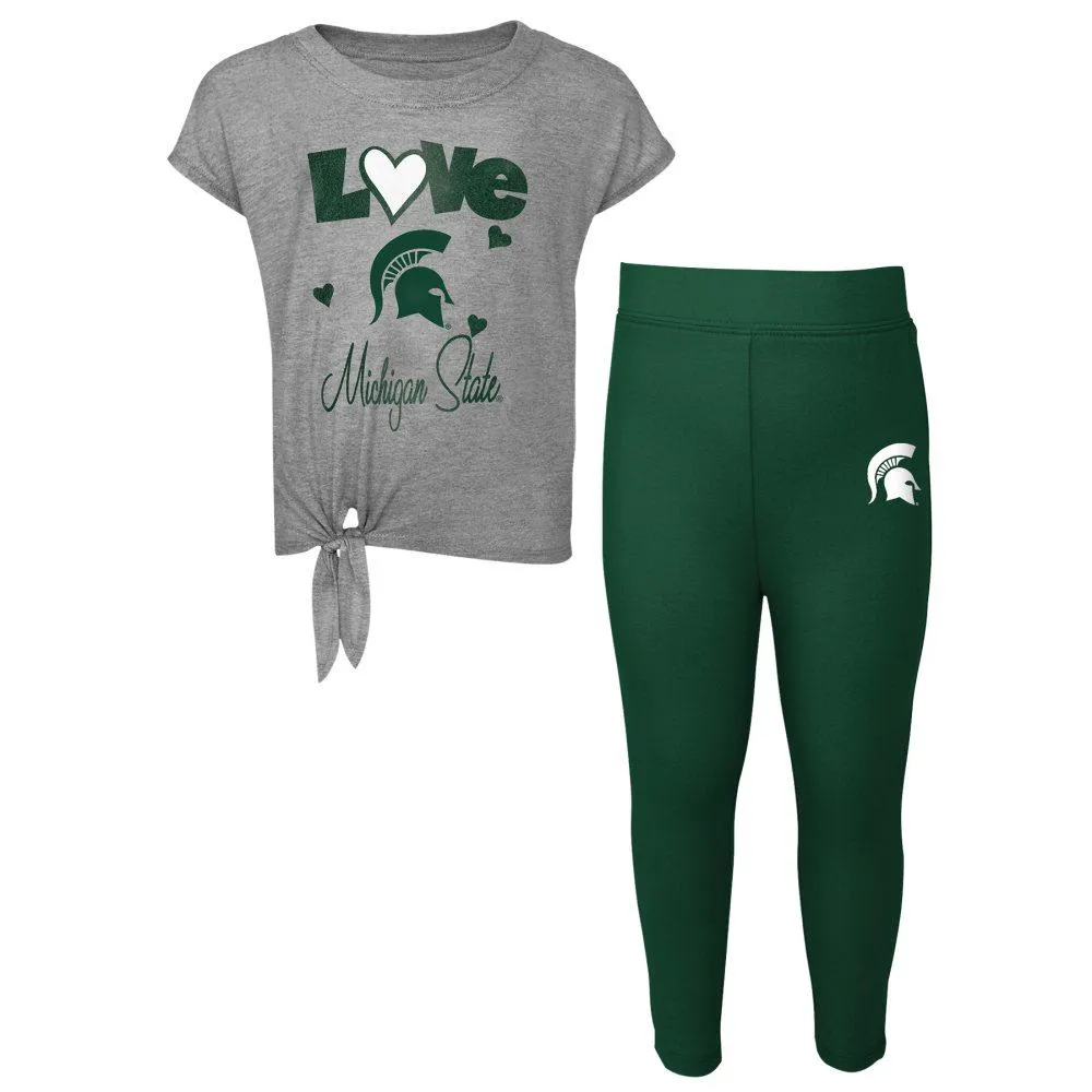 Spartans | Michigan State Kids Forever Love Tee And Legging Set Alumni Hall