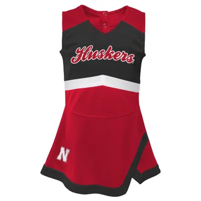 Nebraska Toddler Cheerleader 2-Piece Dress Set