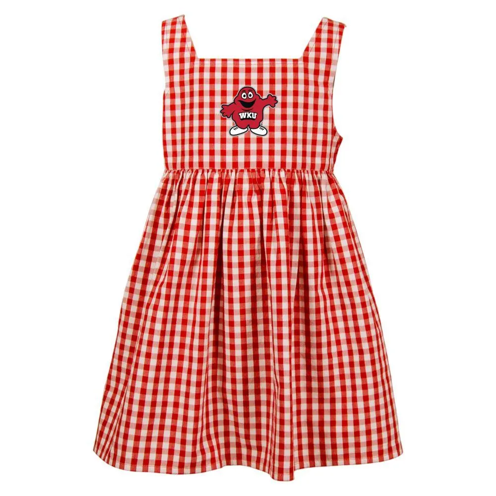 Wku | Western Kentucky Toddler Cara Gingham Dress Alumni Hall