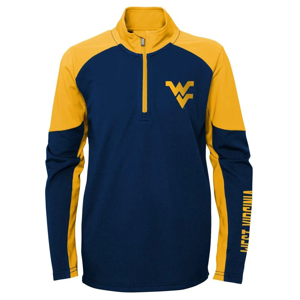 Wvu | West Virginia Youth 2- Tone Audible 1/4 Zip Alumni Hall