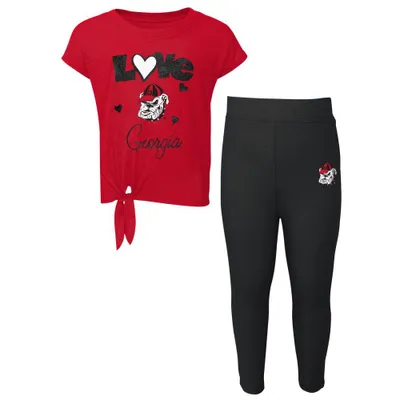 Dawgs | Georgia Infant Forever Love Tee And Legging Set Alumni Hall