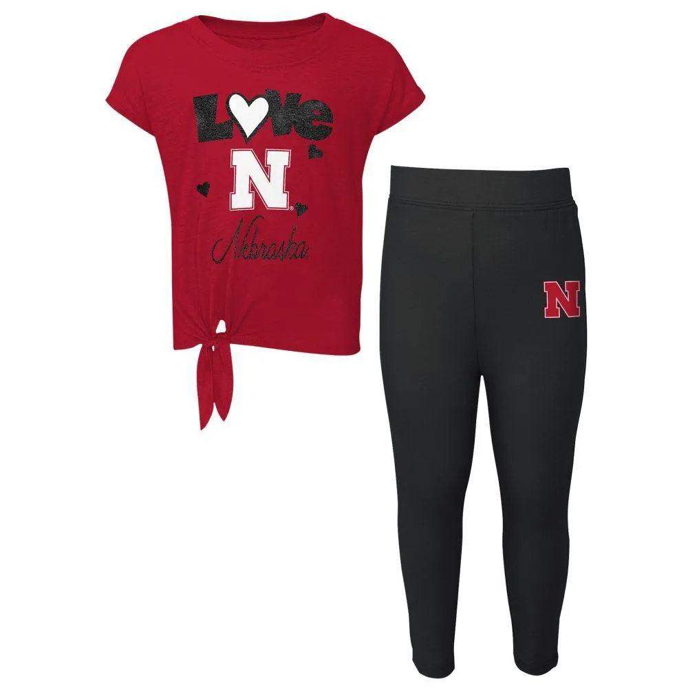 Huskers | Nebraska Toddler Forever Love Tee And Legging Set Alumni Hall