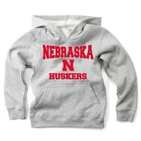 Huskers | Nebraska Youth Stacked Logo Hoodie Alumni Hall