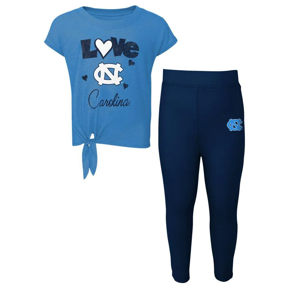 Unc | Carolina Kids Forever Love Tee And Legging Set Alumni Hall