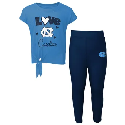 Unc | Carolina Kids Forever Love Tee And Legging Set Alumni Hall