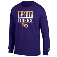 Lsu | Champion Split Stack Long Sleeve Tee Alumni Hall