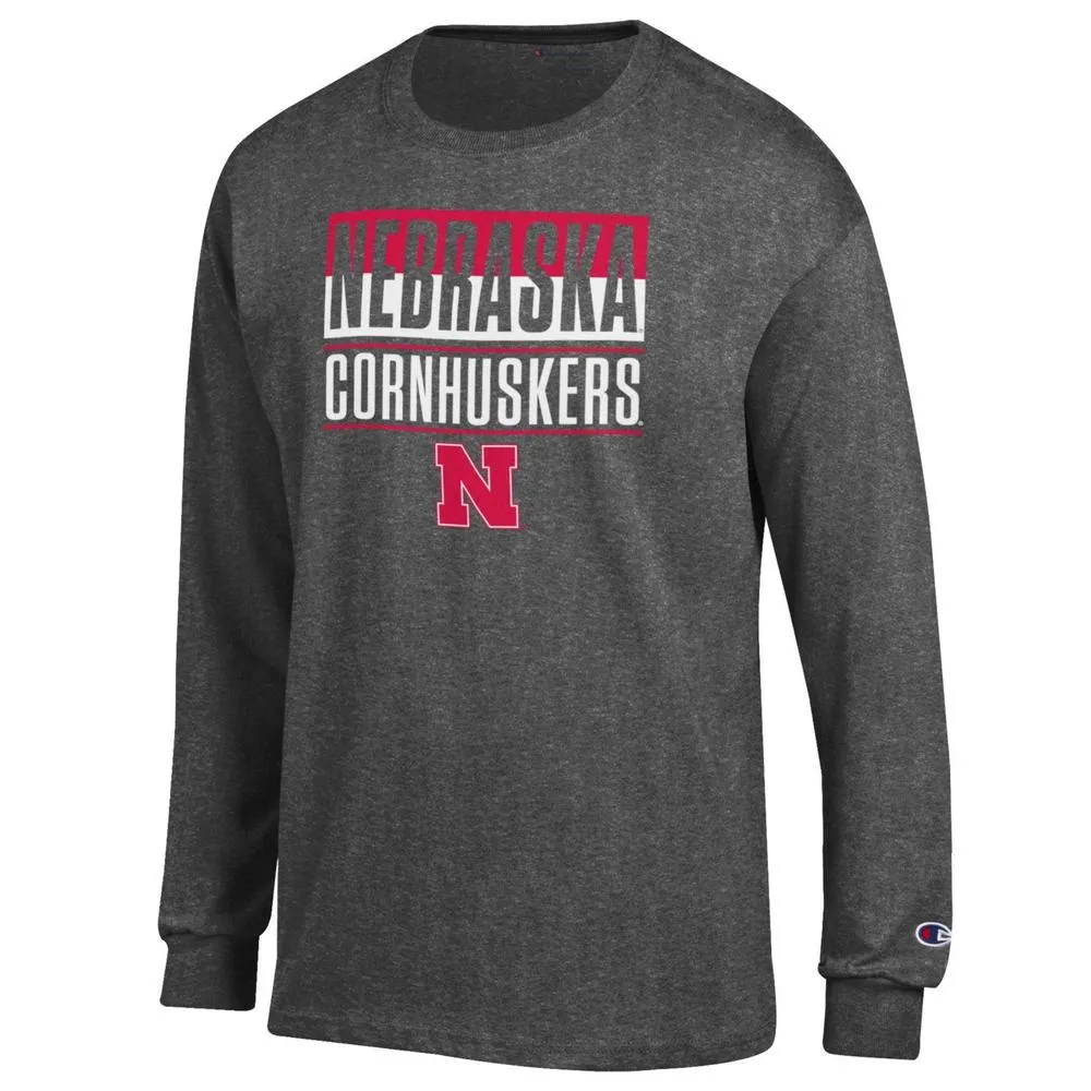 Huskers | Nebraska Champion Split Stack Long Sleeve Tee Alumni Hall