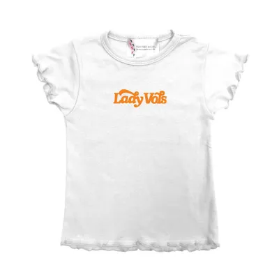 Lady Vols | Tennessee Toddler Lettuce Edge Tee Orange Mountain