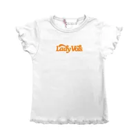 Lady Vols | Tennessee Toddler Lettuce Edge Tee Orange Mountain