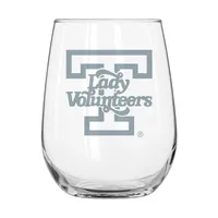  Lady Vols | Tennessee Lady Vols 16oz Etched Curved Beverage Glass | Orange Mountain