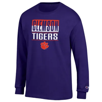 Clemson | Champion Split Stack Long Sleeve Tee Alumni Hall