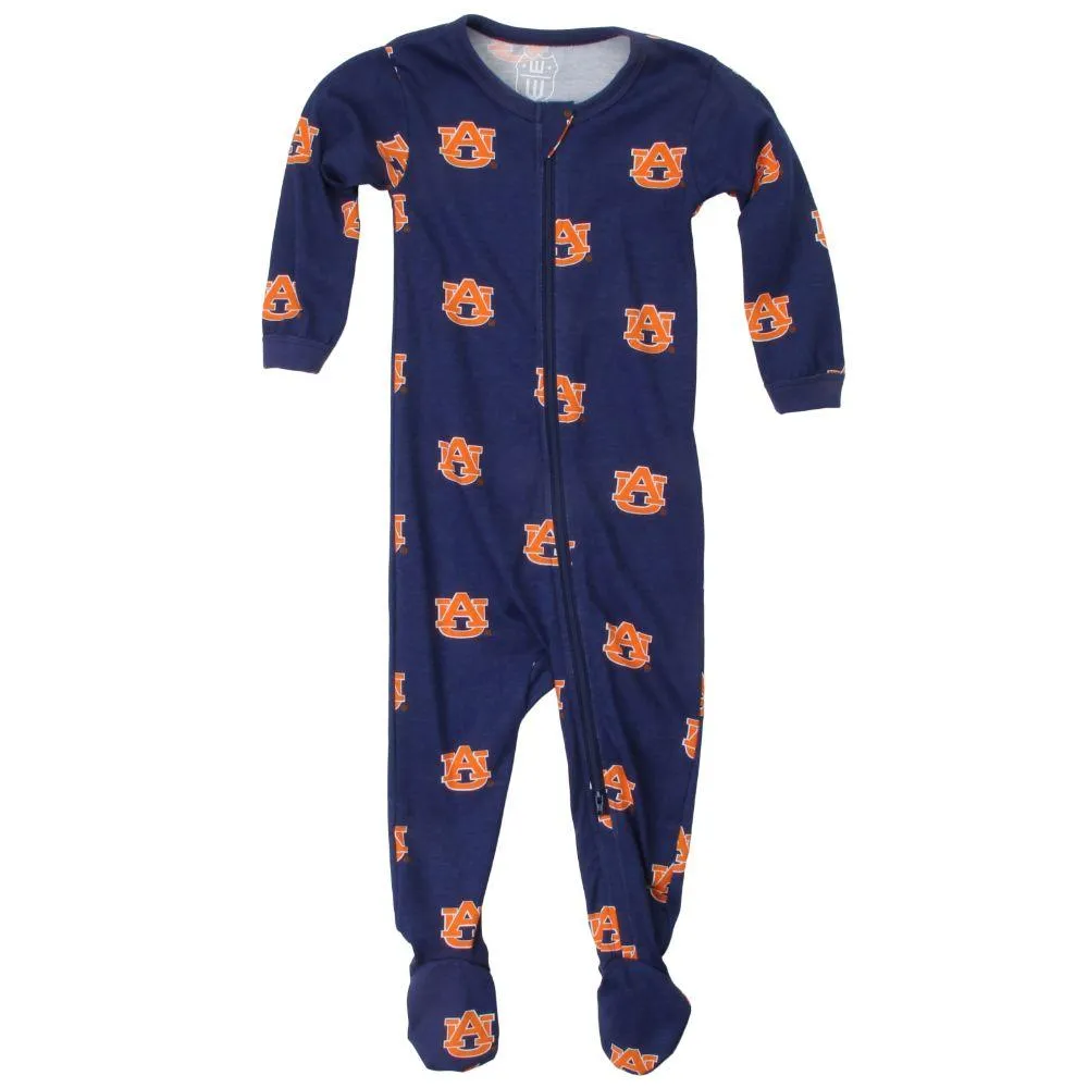 Aub | Auburn Infant Zip Pajamas Alumni Hall