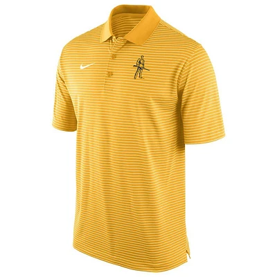 West Virginia Nike Mountaineer Logo Stadium Stripe Polo