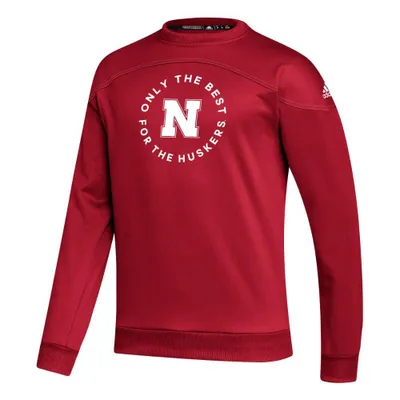 Huskers | Nebraska Adidas Men's Stadium Crew Sweatshirt Alumni Hall