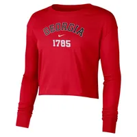 Dawgs | Georgia Nike Women's Cotton Crop Tee Alumni Hall