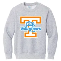 Lady Vols | Tennessee Youth Power T Fleece Crew Orange Mountain