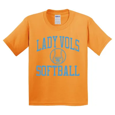 Lady Vols | Tennessee Youth Softball Arch Tee Orange Mountain