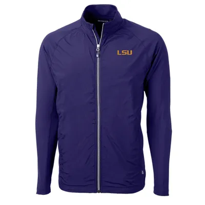 Lsu | Cutter & Amp ; Buck Eco Knit Hybrid Full Zip Jacket Alumni Hall