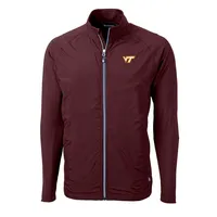 Hokies | Virginia Tech Cutter & Amp ; Buck Eco Knit Hybrid Full Zip Jacket Alumni Hall