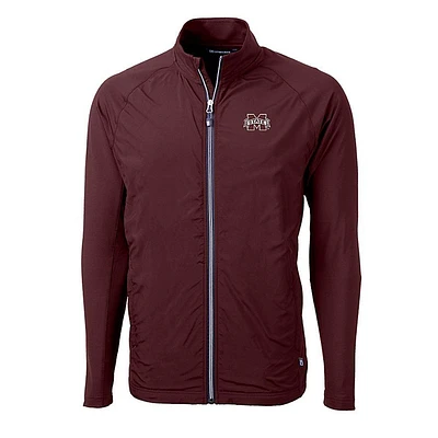 Mississippi State Cutter & Buck Eco Knit Hybrid Full Zip Jacket