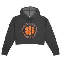 Clemson | Uscape Neon Circle Pigment Dyed Crop Hoodie Alumni Hall