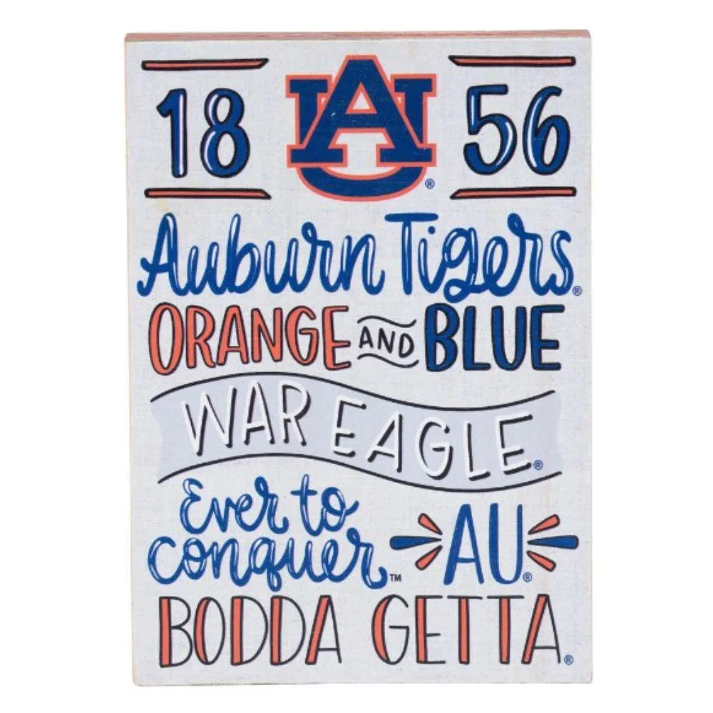  Aub | Auburn 5  X 7  Spirit Block | Alumni Hall