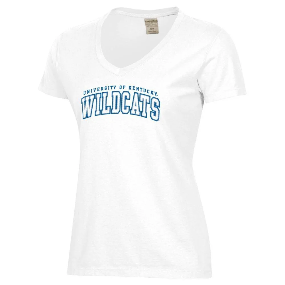 Cats | Kentucky Comfort Wash Arch Stitch V Neck Top Alumni Hall