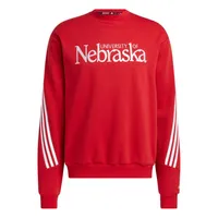 Huskers | Nebraska Adidas Three Stripe Crew Alumni Hall