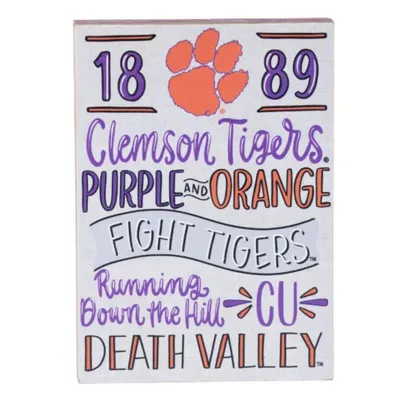  Clemson | Clemson 5  X 7  Spirit Block | Alumni Hall