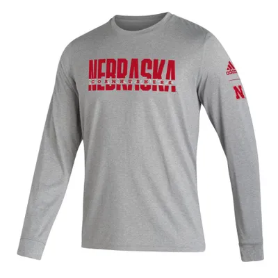 Huskers | Nebraska Adidas Locker Strike Through Creator Tee Alumni Hall